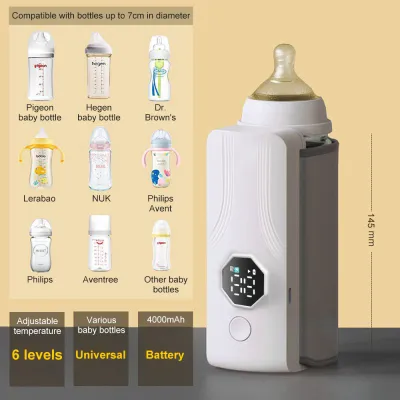 USB Multifunctional High-capacity Baby Feeding Bottle Smart Temperature Control Warmer Screen Newborn Baby Bottle Warmer Sleeve