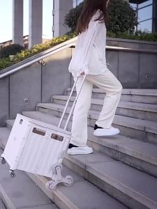 LZD  In Stock Folding Shopping Cart Luggage Trolley Shopping Cart Climbing Shopping Artifact Supermarket Shopping Storage Car