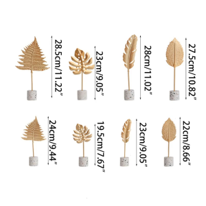 Iron Turtle Shell Leaf Sculpture Home Decorations Living Room TV Cabinet Desktop Small Craft Decoration