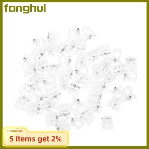 fanghui 50Pcs Transparent 6 Claws Orchid Clips Plastic Butterfly Flowers Support Clear Fixer For Garden Vine Stem Plants Climbing