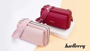 Womens fashion new style wallet baellerry Lychee-pattern crossbody bag cross-border letter print shoulder bag womens bag