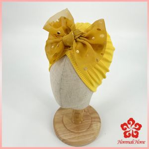 Baby hat หมวกบีนนี่ผ้าโพกหัวประดับโบว์ หมวกเด็กแรกเกิดโบว์ใหญ่ น่ารักเกินปุยมุย มี 6 สี