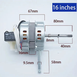 [Spot +24hours delivery]14/16" Motor for Standfan Fan Motor Replacement 220V Electric Fan Motor Assembly with Front Thread