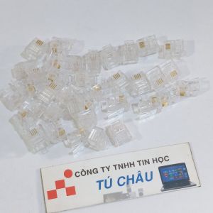 Đầu Rj11 4 line Rj11 4 Pin ( Cho cáp điện thoại 4 line 4 tim 4 Pin): Bịt 10 Đầu / 20 Đầu / 50 Đầu / 100 Đầu