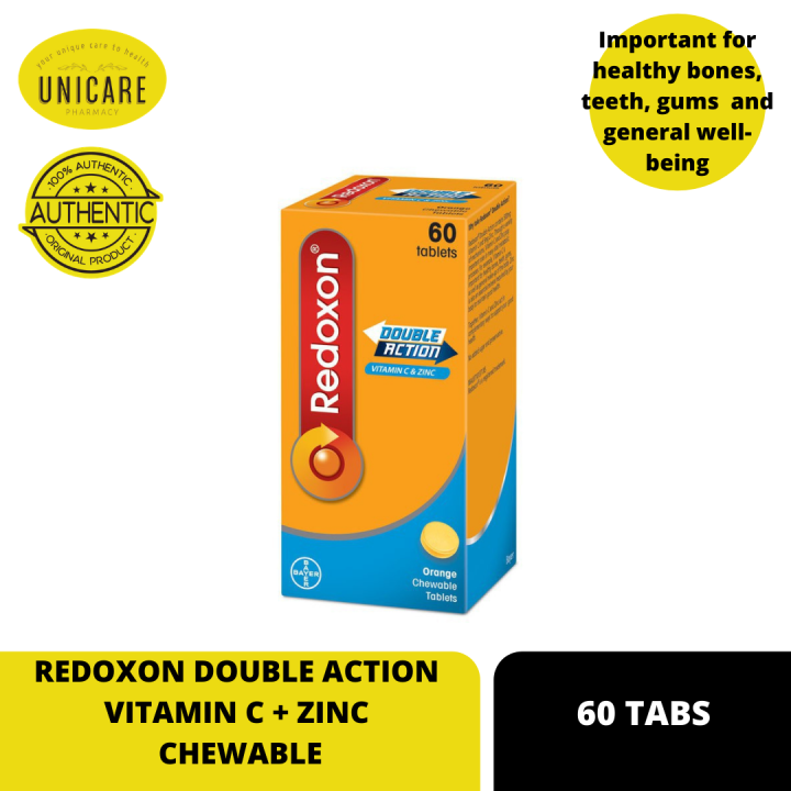 REDOXON VITAMIN C + ZINC CHEWABLE 60 Tablets Lazada