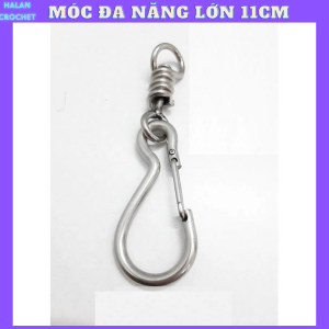 móc khoá đa năng có chống xoắn INOX không rỉ 11cm