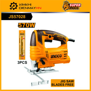 Máy cưa lọng INGCO JS57028 570W 4 chức năng lắc/nhịp kèm 1 lưỡi cưa lọng 1 bộ than