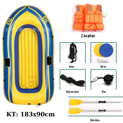 Thuyền Bơm Hơi Câu Cá Dã Ngoại- Xuồng Hơi Du Lịch Cho 2 Người tải trọng 150kg thuyền hơi cứu hộ xuồng bơm hơi câu cá