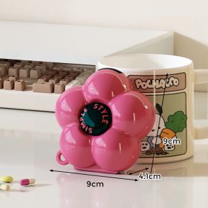 Dopamine Flower Medicine Box Portable Drug Packaging Box Seven Days a Week Portable Mini Medicine Box Sealed Storage Box