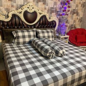 sarung kasur resleting motif kotak-kotak Aesthetic terbaru 2024 / sarung busa resleting motif kotak-kotak hitam