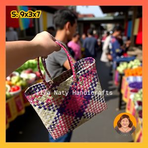TIYA NATY Handwoven Banig Bayong Tote Bag – Native Handbag Eco-Friendly Gift Packaging Wedding Christmas Beach & Summer Bag