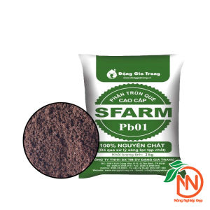Phân Trùn Quế Cao Cấp SFarm Gói 2kg - Giàu Hàm Lượng Hữu Cơ - Tốt Cho Đất - Lợi Cho Cây