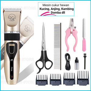 COD Yiwu Alat Cukur Elektrik Bulu Hewan Anjing Pet Grooming Recharge C6 / Mesin Hewan Domba Garut dicas Super Tajam Untuk Bulu Anjing Kucing Kambing Lengkap DLL