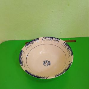 Set 5 tô loe ăn soup phết xanh bằng sành 21 cm loại thường