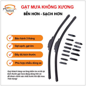 [1 CẶP - LOẠI CAO CẤP] Gạt mưa ô tô loại không xương khung mềm lưỡi silicon cao cấp lưỡi gạt nước mưa oto xe hơi cần gạt nước kính xe 457 chỗ xe bán tải Mazda Chevrolet Toyota Honda Hyundai Kia Ford