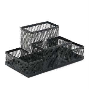 Hộp đựng bút 4 NGĂN để bàn kim loại đa năng - DMA store