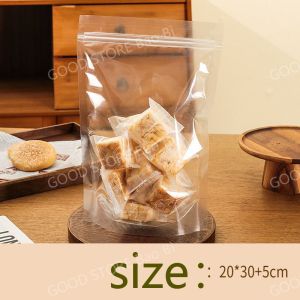 Bộ 50 túi dây kéo trong suốt 20*30+5cm đáy đứng có cửa sổ - chống thấm nước và cực bền