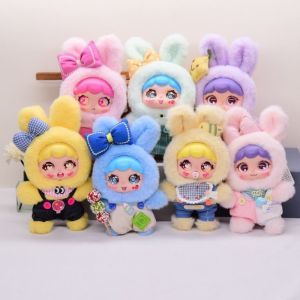 BQGRBT ฟูฟ่อง กระเป๋าพวงกุญแจตุ๊กตาการ์ตูน ผ้าฝ้าย PP ฟิกเกอร์แอคชั่น จี้ตุ๊กตาหน้าไวนิล สายพวงกุญแจขนนุ่ม โมเดล จี้ของเล่นสัตว์ ของตกแต่งบ้าน