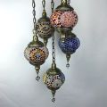 5-Heads Pendant Lights Bedroom Chandelier Retro Style Balcony Hotel Turkish Handmade Hanging Lamp. 