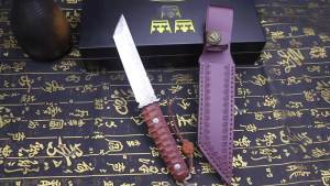 Japan - Damasgergerger Steel All Tang is a straight an outdoor EDC and a collectible gift.