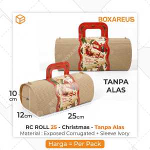 Hampers Natal Unik Box Roll Cake Dus Toples Kotak | RC ROLL CHRISTMAS