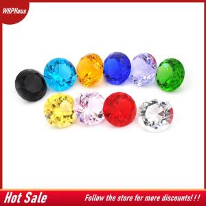 【COD】🔥🔥🔥 Glass Crystal Diamond Shape Paperweights Facet Jewel Wedding Decor Gift 30mm