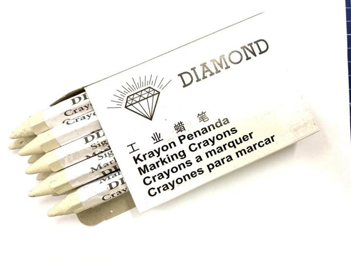 Penanda Box Diamond Marking Crayons (WHITE) / Krayon Penanda (12pcs/box) For ...