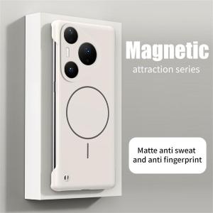 Ultra Thin PC Frameless Magnetic for Magsafe Case for Huawei Pura 80 Ultra 70 Ultra P60 Art P50 Pro Mate 50 40 30 Nova 13 Pro 11 Heat Dissipation Wireless Charge Cover