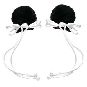 Panda Ear Hair Clip Polyester Hairpin for Comfort and Style Hairpieces Suitable for Children Teens of Cute Fashion