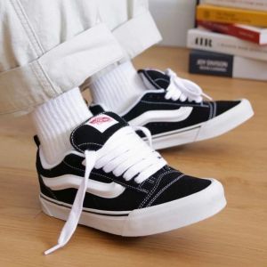 Sepatu Vans KNU Skool Black White Sneakers for Men and Women