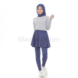 Baju Renang Anak Perempuan Setelan Olahraga Hijab Atasan Rok Legging Sport Lari Sepeda Usia 5 Sampai 14 Tahun