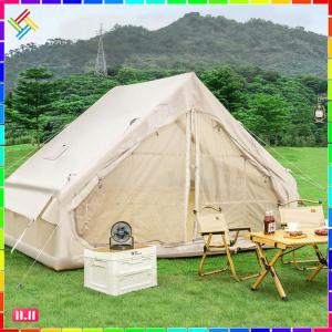 6.3 Square Meters Self-Inflating Tent Rainproof Automatic Inflatable Tent W/Hand Pump Portable 4 Season Air Tent for Family Outdoor Travel