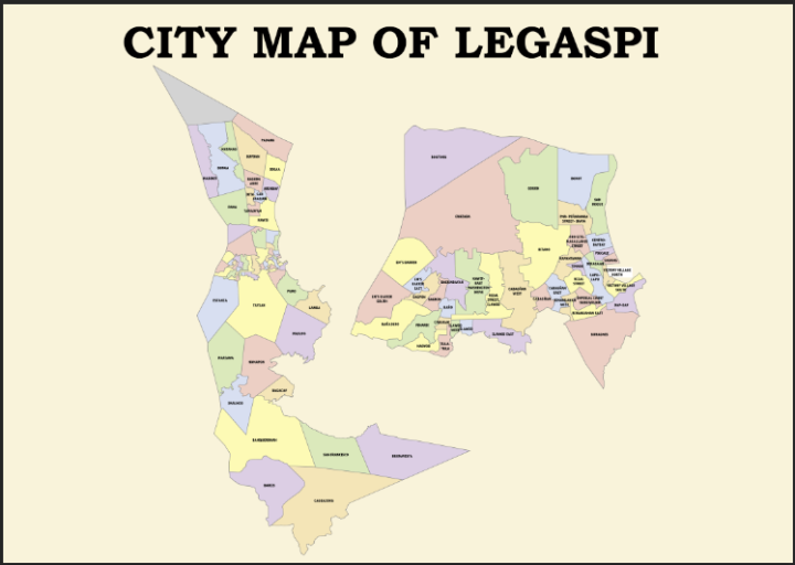 Legazpi City Map Waterproof A4 Laminated Chart | Lazada PH