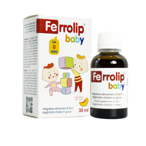 Dung dịch sắt Ferrolip Baby InPharma SpA - Bổ sung sắt hữu cơ giúp dễ hấp thu  không gây nóng và táo bón giảm nguy cơ thiếu máu (30ml) Nhập Khẩu Ý