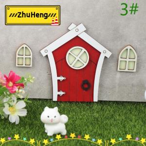 zhuheng 1 Bộ mô hình cửa sổ cửa nhà búp bê cổ tích huỳnh quang thu nhỏ đồ chơi trang trí nhà cửa