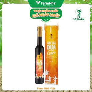 Mật Hoa Dừa Lên Men Cider Sokfarm 375ml 100% Organic chuẩn FDA Hoa Kì - Giàu Chất Điện Giải Hỗ Trợ Tiêu Hoá