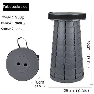 Simple Compact Seat for Adults Seniors Subway Fishing Garden Folding Telescopic Stool Portable Collapsible Camping Travel Hiking Outdoor Lightweight