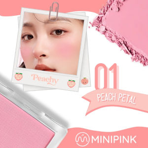 MINIPINK Peachy Blush On Matte Palette Perona Pipi Natural Tahan Lama Waterproof MP048