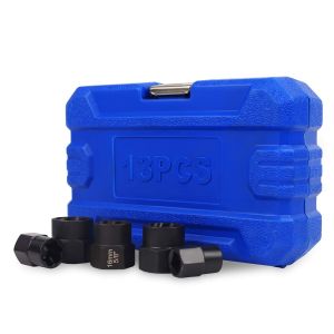 13Pcs Impact Damaged Bolt Nut Screw Remover Extractor Socket Tool Kit Bolt Nut Screw Removal Socket Wrench 3/8"