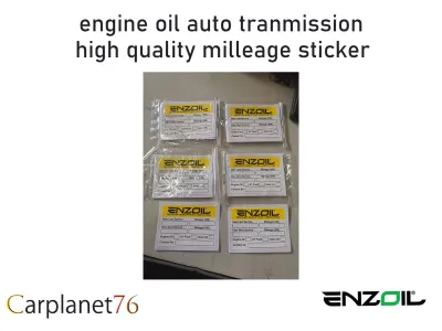 STICKER MILEAGE FOR WINDSREEN ENGINE OIL AUTO TRANSMISSON OIL ENZOIL HIGH QUALITY