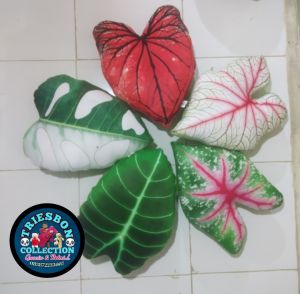 Paket Murah Bantal Daun Isi 5pcs Harga Grosir - Motif Chat Kami - Kualitas Premium (2kg) - Cocok untuk Dekorasi Sofa/Mobil - Sudah SNI - Warna Cerah Realpict (EXPORT)