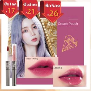 LIJIEYOU สองหัวลิปเคลือบลิปสติกลิปกลอสกระจกน้ำแสงลิปโคลนแต่งหน้าหญิงไม่จางหายและไม่ติดกับถ้วยของแท้ Double-headed Lip Glaze Lipstick