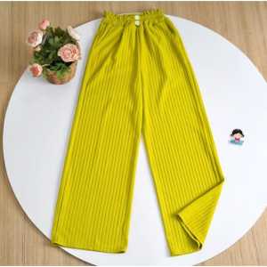 YC - Celana Kulot Knit Hornet Kancing Wanita Panjang Highwaist Jumbo Allsize Casual Kekinian Nyaman