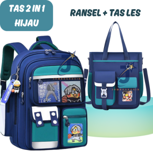 Tas Ransel Sekolah Anak Perempuan 2 in 1 SD SMP SMA