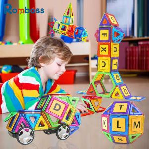 Romboss 78PCS Big Size Magnetic Blocks STEM Educational Gifts and Toys Set Boys Magneitc Tiles Christmas Gift Birthday Gift for Kids