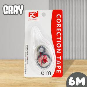 FCI Correction Tape 6m in 3 color variants | Compact Smooth & Clean Non-Toxic Correction Tape Suitable for School Student Office Supplies Use
