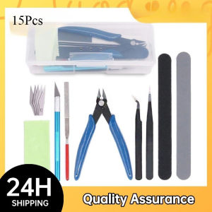 15PCS Model Building Tool Kit with Flush Pliers DIY Craft Hobby Assembly Repair Tools Set1