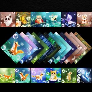 TSEVD 50pcs/set Double Side Coloring Gift Star Kids DIY Scrapbooking Craft Paper Origami Paper Art Material