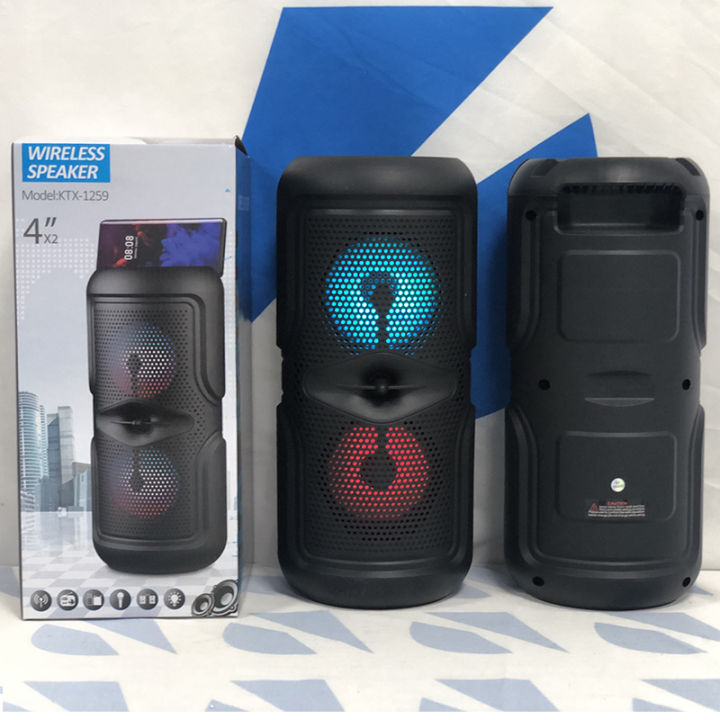4 inch Wireless Bluetooth KTX - 1259 Speaker with Mobile Phone Holder Function Loud Speaker