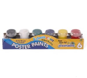 6 pcs and 12 Pcs Poster Paint for Kids School & Painting Supplies Equipment